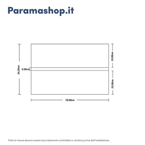 Mobile da bagno sospeso 70 cm effetto cemento scuro con top | Yili