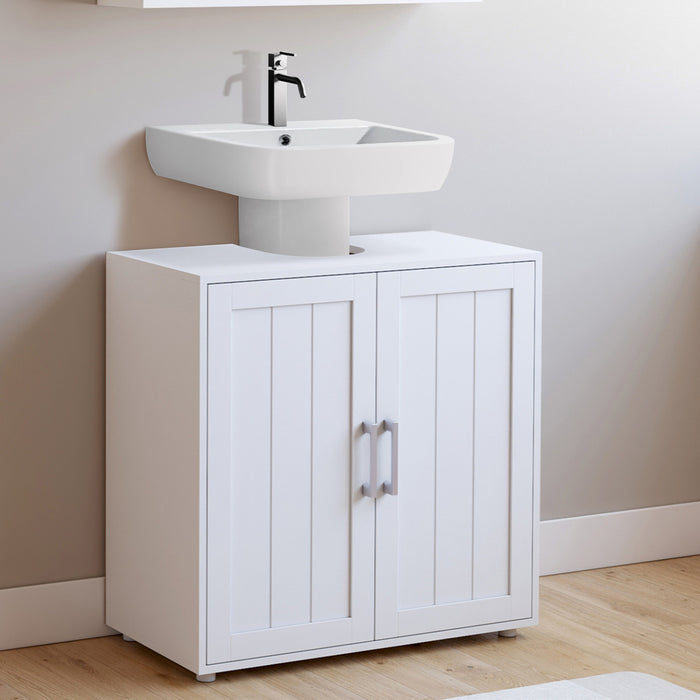 IDMarket - Mobile bagno WALDO in legno bianco