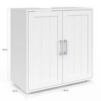 IDMarket - Mobile bagno WALDO in legno bianco