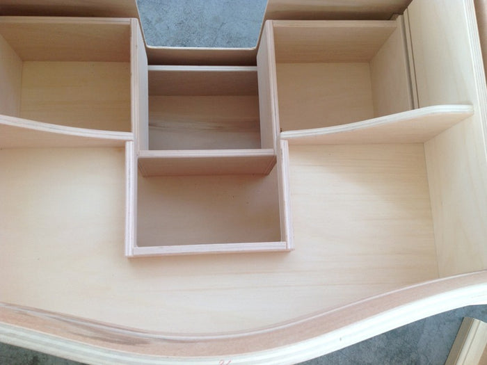 Mobile bagno bombato 3 cassetti grezzo  l.108 p.55 h.82 (3030) - Mobili 2G