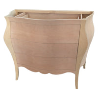 Mobile bagno bombato 3 cassetti grezzo  l.108 p.55 h.82 (3030) - Mobili 2G