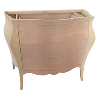Mobile bagno bombato 3 cassetti grezzo  l.118 p.55 h.82
