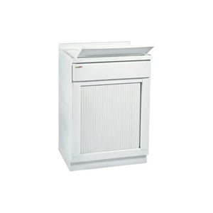 Lavatoio 50x50 cm bianco con serranda orizzontale vasca e asse lavapanni