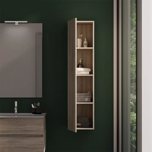 Colonna bagno sospesa altezza 140 cm rovere chiaro reversibile | Yili