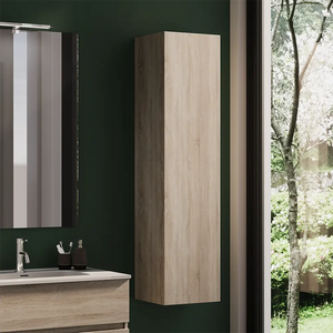 Colonna bagno sospesa altezza 140 cm rovere chiaro reversibile | Yili