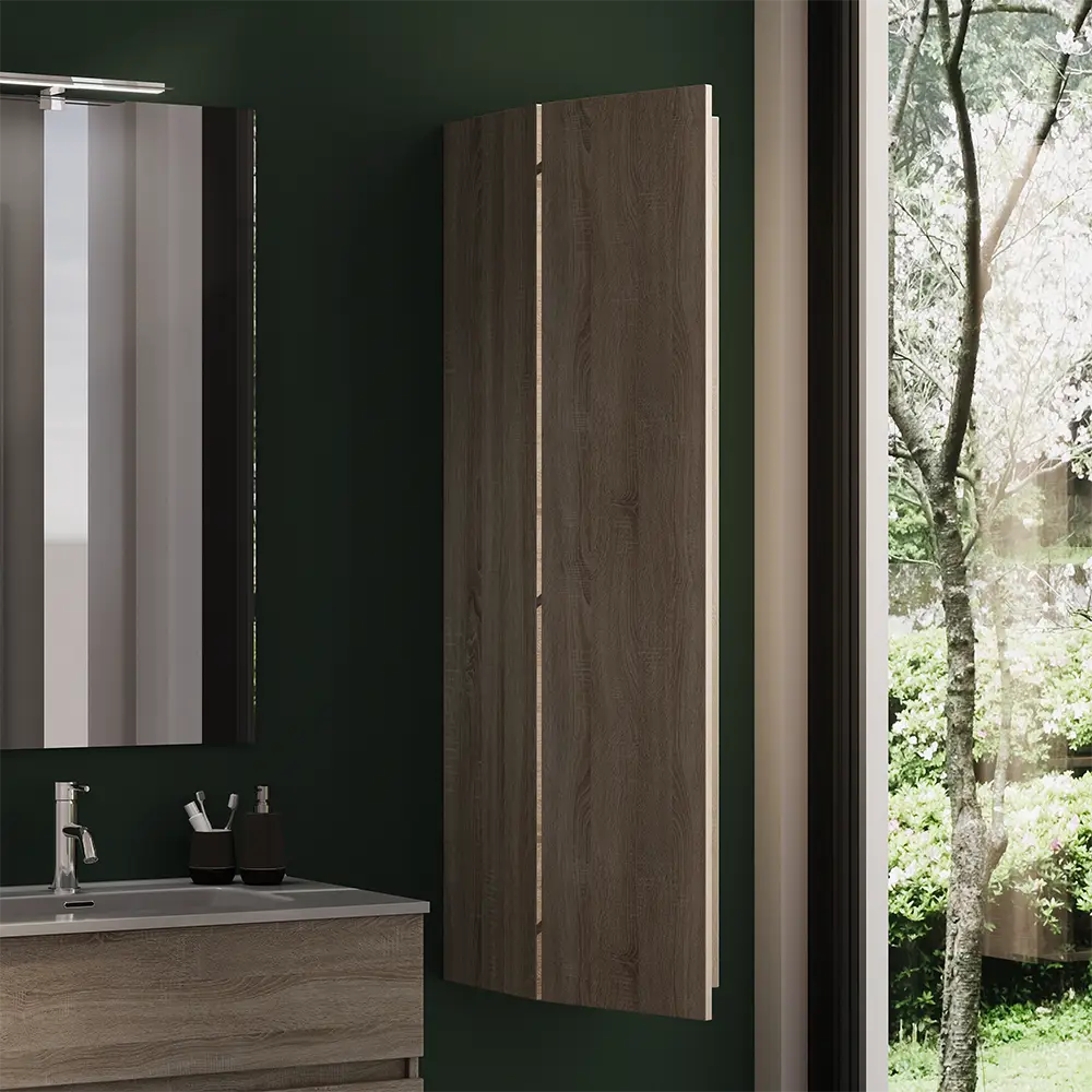 Colonna bagno sospesa altezza 140 cm rovere chiaro reversibile | Yili