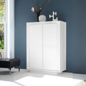 Mobile contenitore 2 ante Tiki 106x40x146h colore bianco opaco