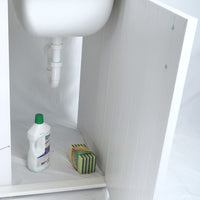 Mobile copri lavatrice 109x60 cm con lavatoio asse e kit di scarico