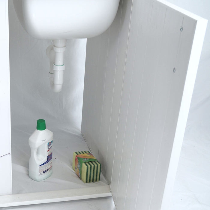 Mobile copri lavatrice 109x60 cm con lavatoio asse e kit di scarico