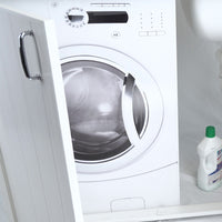 Mobile copri lavatrice 109x60 cm con lavatoio asse e kit di scarico