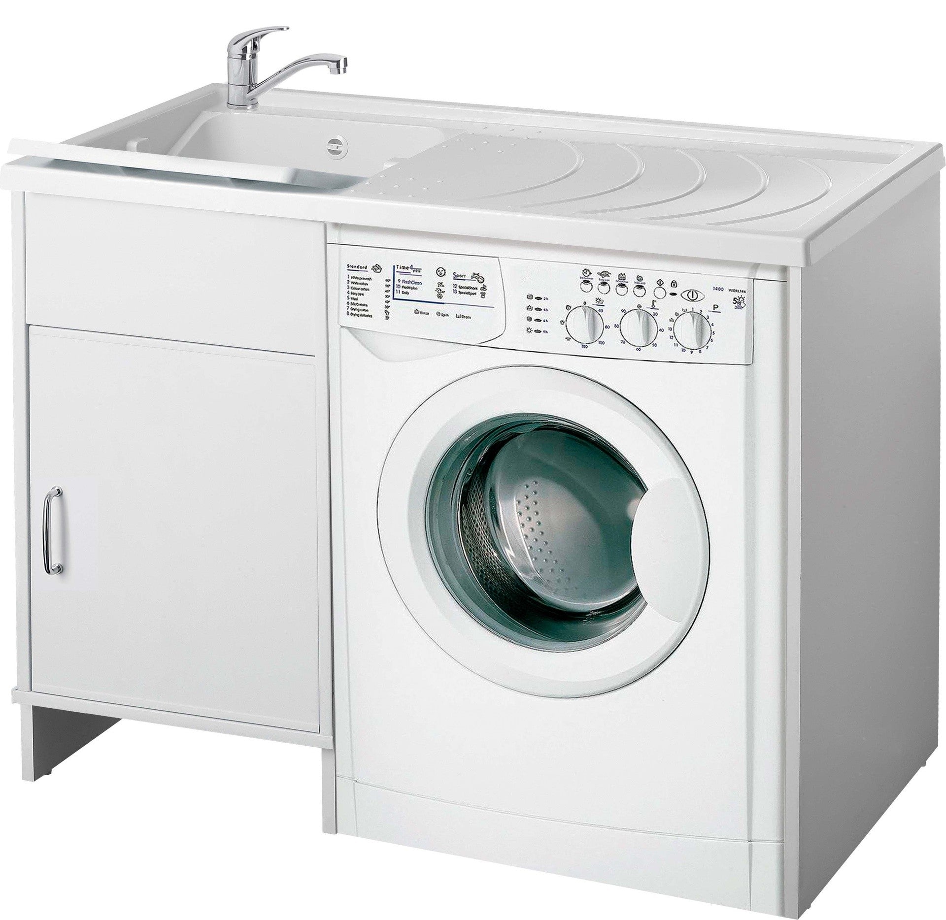 Mobile coprilavatrice a 1 anta con vasca reversibile in kit 109x60cm modello Garden per interni ed esterni, pratico e re - NO BRAND