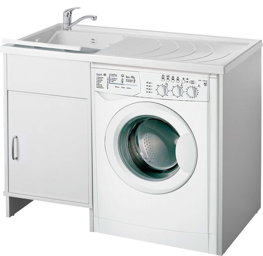 Mobile coprilavatrice a 1 anta con vasca reversibile in kit 109x60cm modello Garden per interni ed esterni, pratico e re - NO BRAND