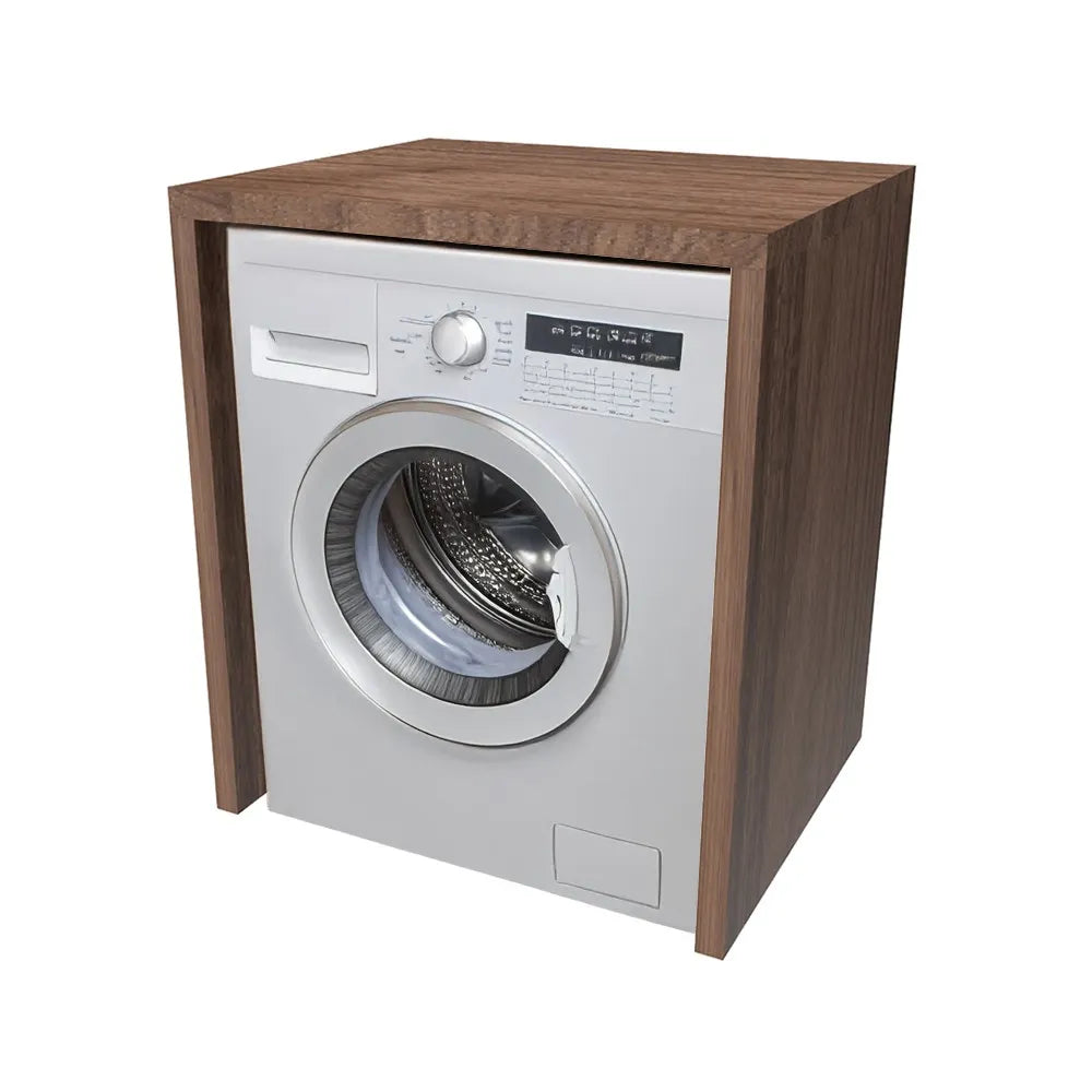 Mobile coprilavatrice con ante 79x91 cm effetto legno e bianco Wanda