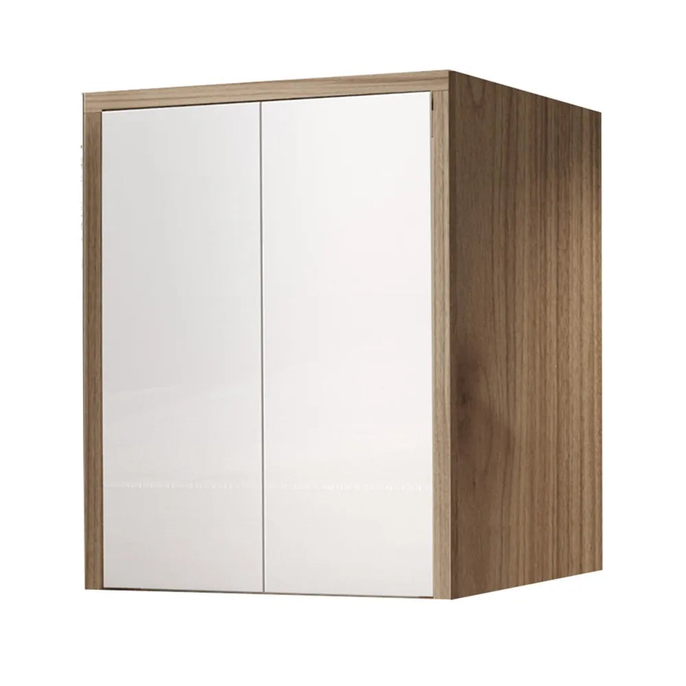 Mobile coprilavatrice con ante 79x91 cm effetto legno e bianco Wanda