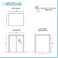 Mobile coprilavatrice con ante 79x91 cm effetto legno e bianco Wanda