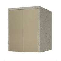 Mobile coprilavatrice con ante 79x91 cm tortora e pietra Wanda