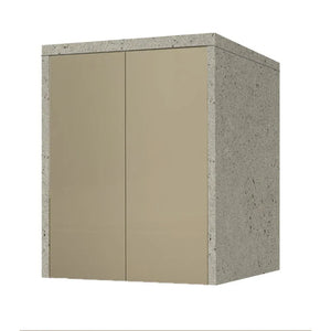 Mobile coprilavatrice con ante 79x91 cm tortora e pietra Wanda