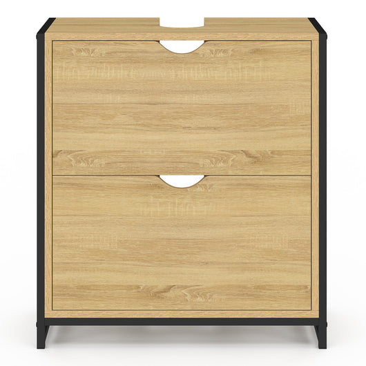 IDMarket - Mobile da bagno a 2 cassetti dal design industriale DETROIT