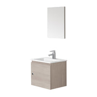 Mobile da bagno salvaspazio rovere chiaro 50x36,5 cm con anta