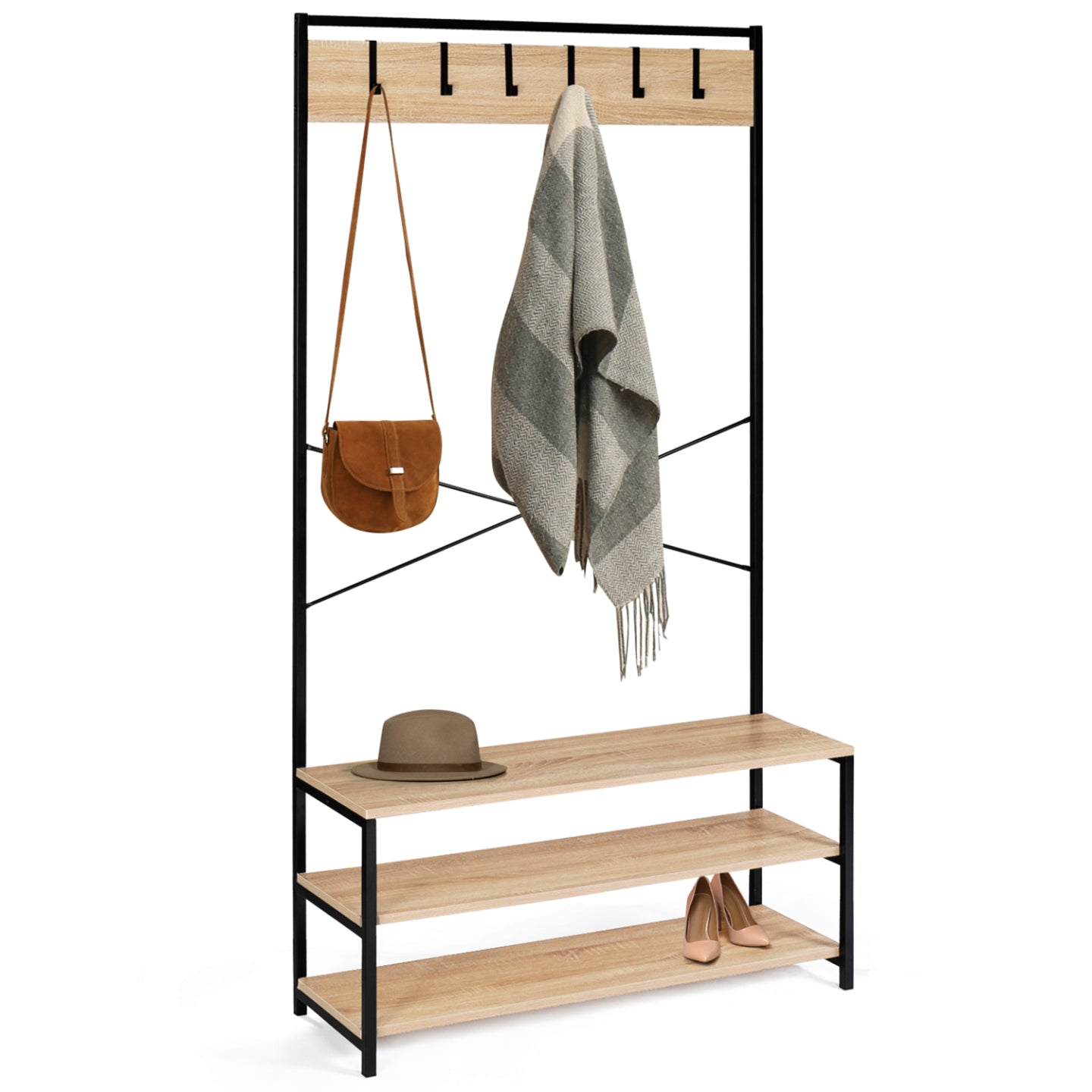 IDMarket - Mobile da ingresso, appendiabiti di design industriale DETROIT