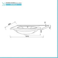 Mobile da Terra 105 cm in rovere bianco completo di specchio con pensile e LED
