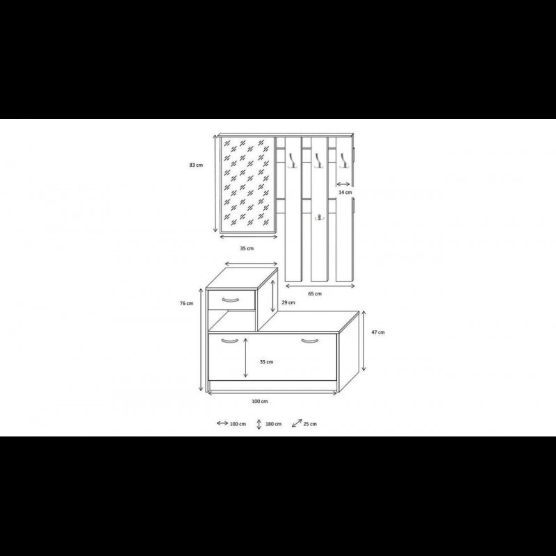 Mobile ingresso Rudolf bianco consumato