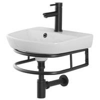 Mobile lavabo sospeso 45 cm salvaspazio in stile industrial Borg