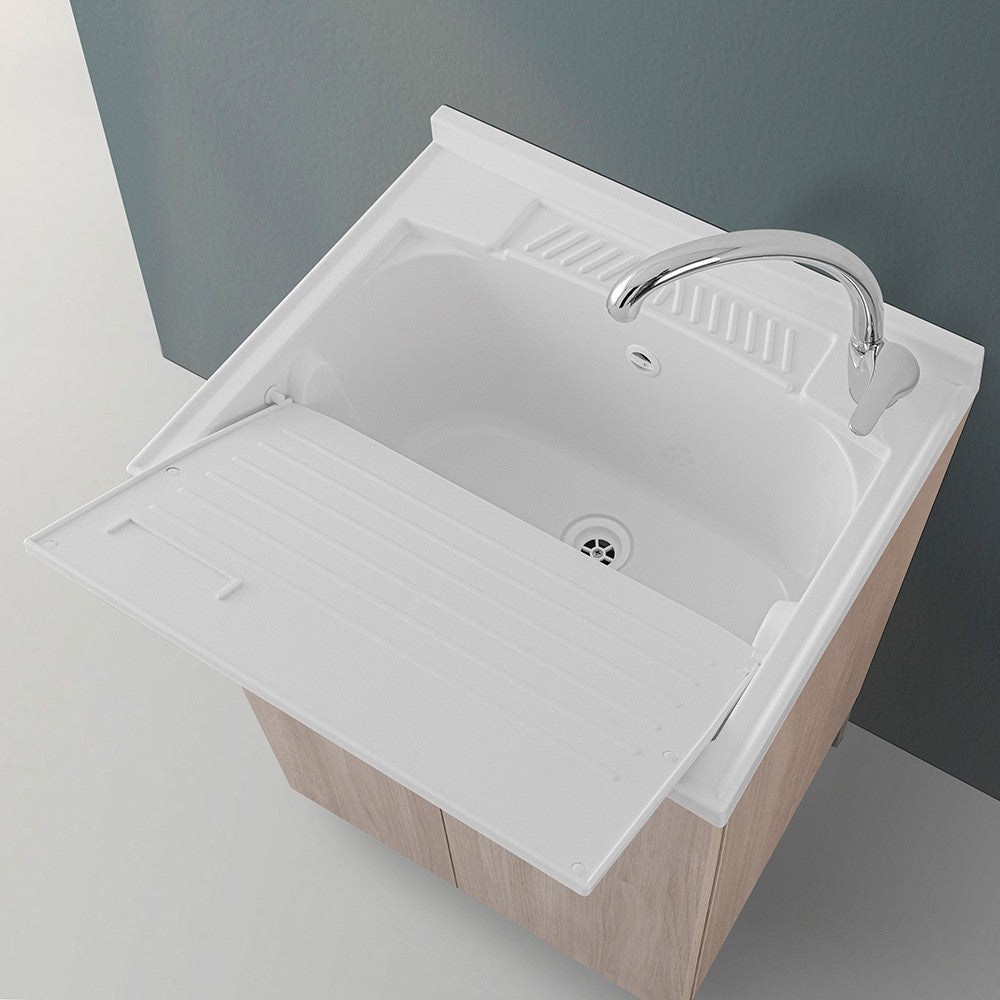 Mobile lavanderia da interno 60 cm olmo con strofinatoio incluso