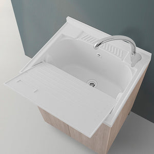 Mobile lavanderia da interno 60 cm olmo con strofinatoio incluso