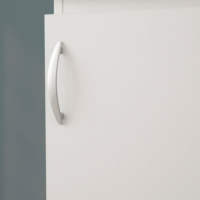 Mobile lavatoio 45 bianco con vasca in resina completa di asse