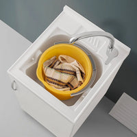 Mobile lavatoio 45 bianco con vasca in resina completa di asse