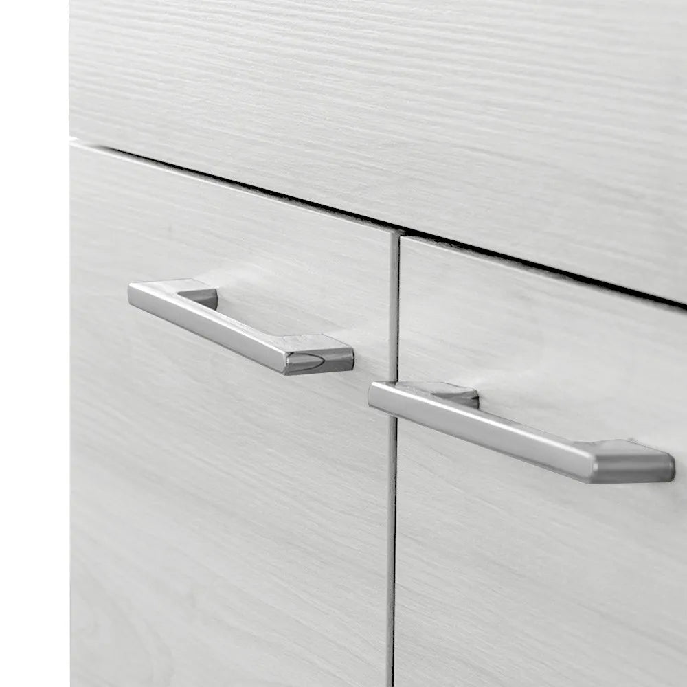 Mobile lavatoio 60x50 cm rovere bianco con vasca lavapanni in ceramica