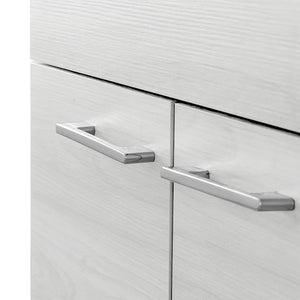 Mobile lavatoio 60x50 cm rovere bianco con vasca lavapanni in ceramica