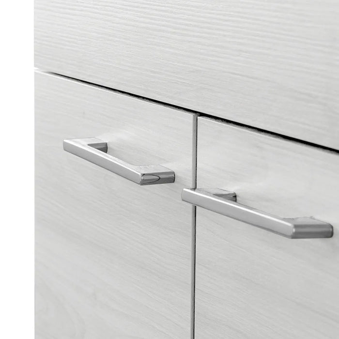 Mobile lavatoio 60x50 cm rovere bianco con vasca lavapanni in ceramica