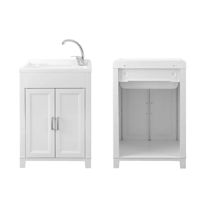 Mobile lavatoio 60x50 da esterno con vasca in resina e strofinatoio