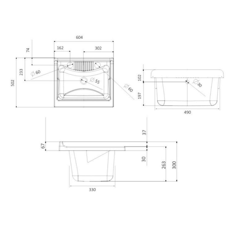 Mobile lavatoio Garden 60x50 cm 2 ante colore bianco