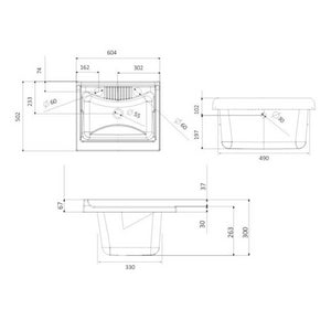 Mobile lavatoio Garden 60x50 cm 2 ante colore bianco