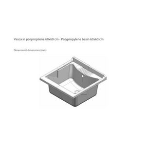 Mobile lavatoio Garden 60x60 cm 2 ante colore bianco