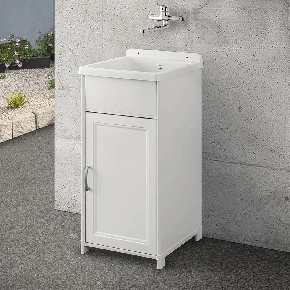 Mobile lavatoio salvaspazio 40x38 con vasca in kit montaggio