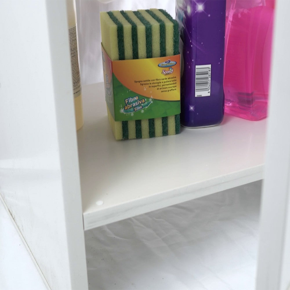 Mobile lavatoio salvaspazio 42x34 cm vasca completa di kit di scarico