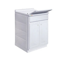 Lavatoio 60x60 cm bianco 2 ante con vasca e asse lavapanni