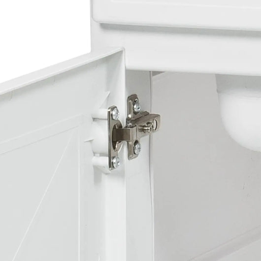 Lavatoio 50x50 cm bianco 1 anta con vasca e asse lavapanni