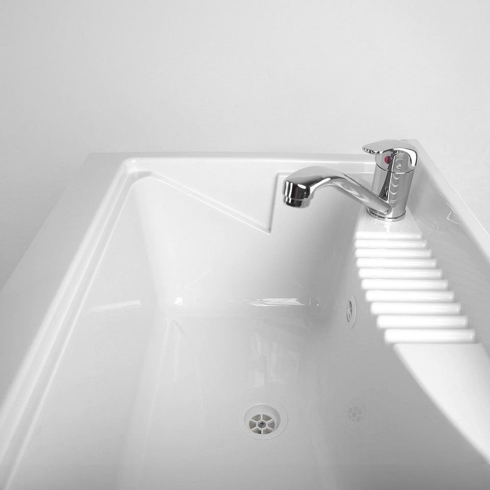 Mobile lavatoio wengÃ¨ 60x50 con vasca e asse lavapanni in resina