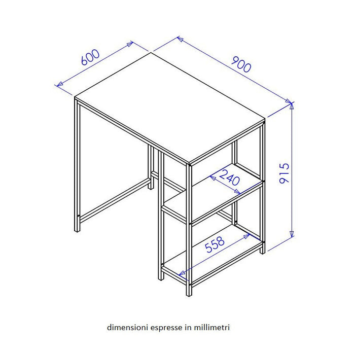 Mobile Lavatrice Janet Con 2 Ripiani Metallo Bianco /legno Trattato Naturale 90x60x93cm