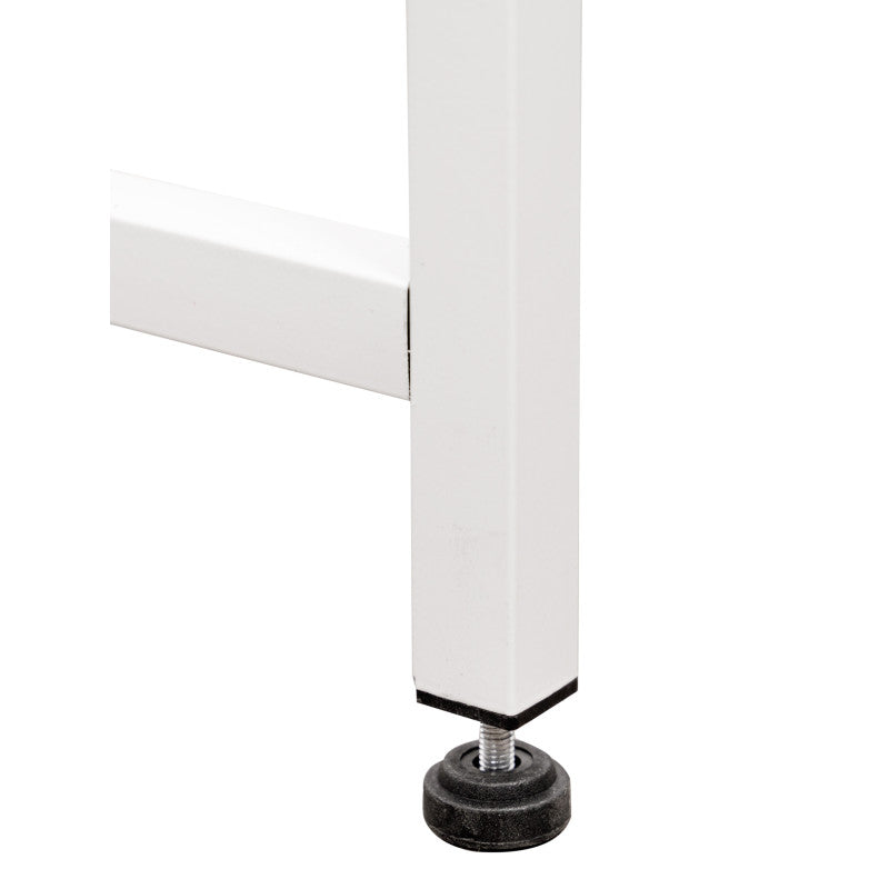 Mobile Lavatrice Janet Con 3 Ripiani Metallo Bianco /legno Trattato Naturale 68x24x165cm