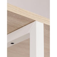 Mobile Lavatrice Janetcon 4 Ripiani Metallo Bianco /legno Trattato Naturale 100x60x177cm