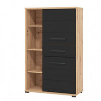 MOBILE LIBRERIA LUSITANIA ROVERE ARTIGIANO E NERO