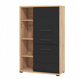 MOBILE LIBRERIA LUSITANIA ROVERE ARTIGIANO E NERO