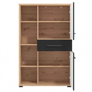 MOBILE LIBRERIA LUSITANIA ROVERE ARTIGIANO E NERO