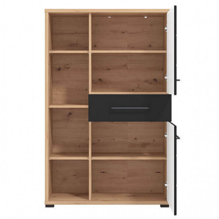 MOBILE LIBRERIA LUSITANIA ROVERE ARTIGIANO E NERO